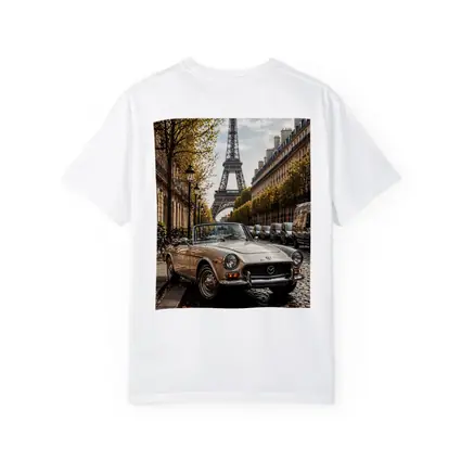 Vintage Mazda Convertible Paris Eiffel Tower