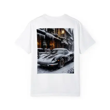Ferrari Dino Snow Covered Winter Street Scene