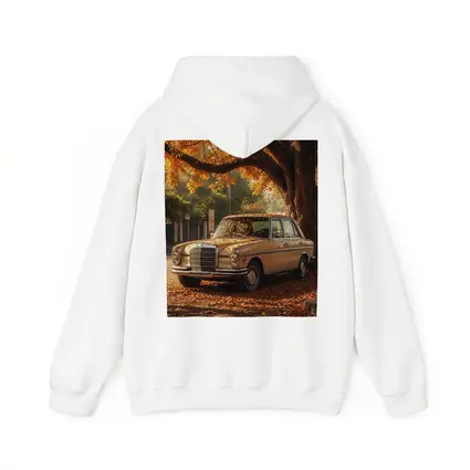 Vintage Mercedes Benz Sedan Autumn Street