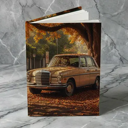 Vintage Mercedes Benz Sedan Autumn Street