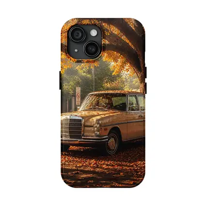Vintage Mercedes Benz Sedan Autumn Street