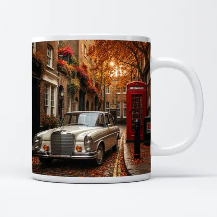 Vintage Mercedes Benz London Street Scene