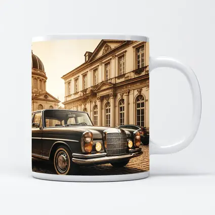 Vintage Mercedes Benz Classic European Architecture Scene