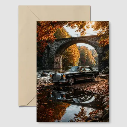 Vintage Mercedes Benz S Class Stone Bridge