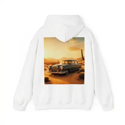 Vintage Mercedes Benz Classic Car Desert Sunset