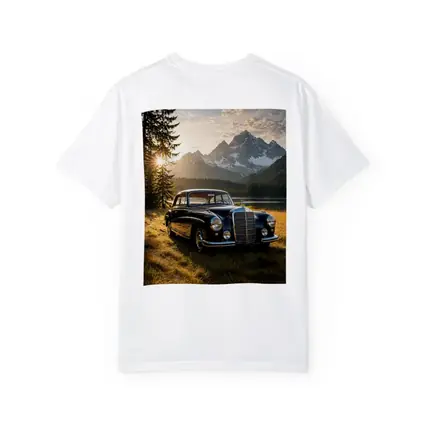 Vintage Mercedes Benz Classic Car Mountain Lake