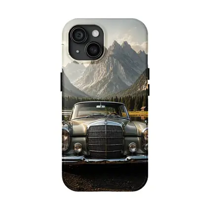 Vintage Mercedes Benz Classic Car Mountain Lake