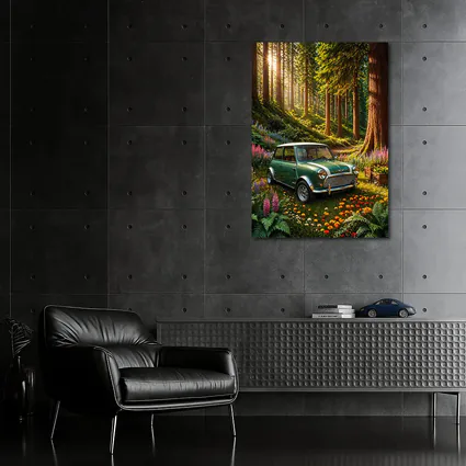 Classic Mini Cooper Green Forest Sunshine