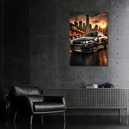 Nissan Skyline GT-R R34 City Sunset