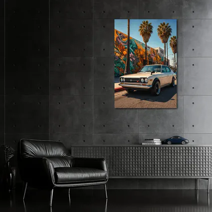 Vintage Nissan Sunny Coupe Los Angeles Street