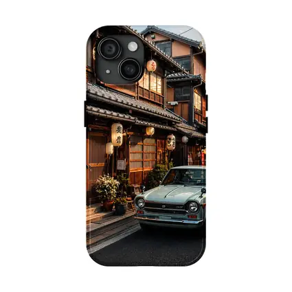 Vintage Nissan Sunny Old Tokyo Street Sunset