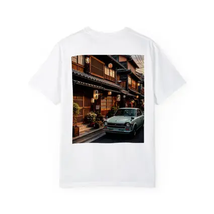 Vintage Nissan Sunny Old Tokyo Street Sunset
