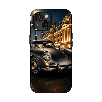 Vintage Porsche 356 Paris Night Street