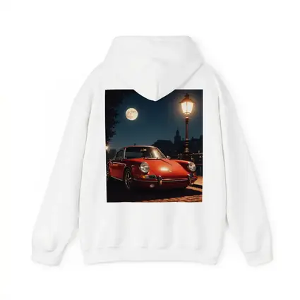 Red Porsche 911 Moonlit Canal Night