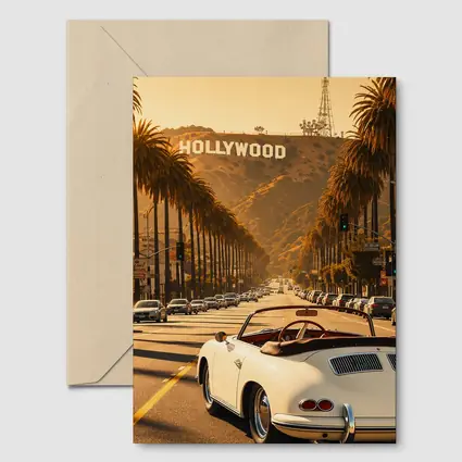 Porsche 356 Convertible Hollywood Boulevard Los Angeles