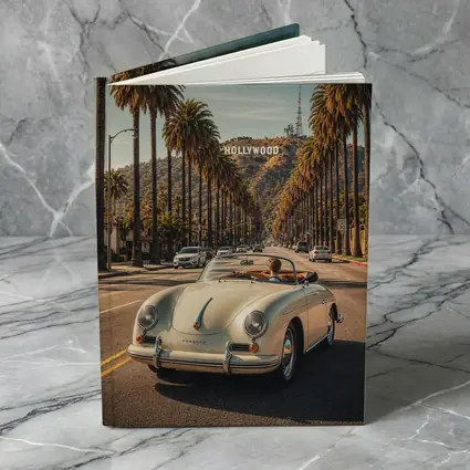 Porsche Speedster Cruising Hollywood Palm Boulevard