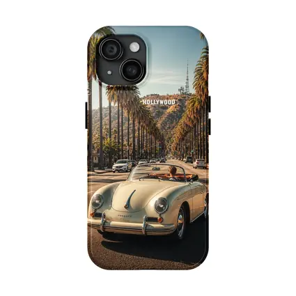 Porsche Speedster Cruising Hollywood Palm Boulevard