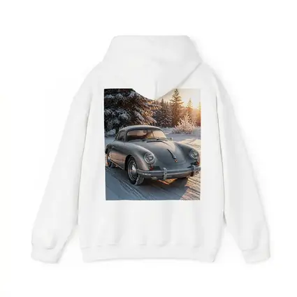 Porsche 356 Coupe Parked On Snowy Road