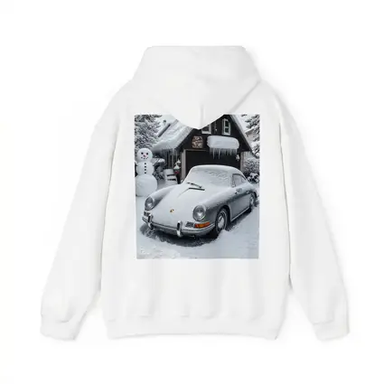 Vintage Porsche 911 Snow Covered Winter Garage