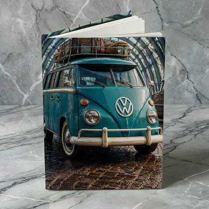 Volkswagen Beetle Bus Teal Glass Tunnel