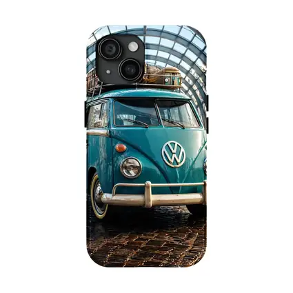 Volkswagen Beetle Bus Teal Glass Tunnel