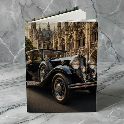 Vintage Rolls Royce Black Classic Gothic Cathedral