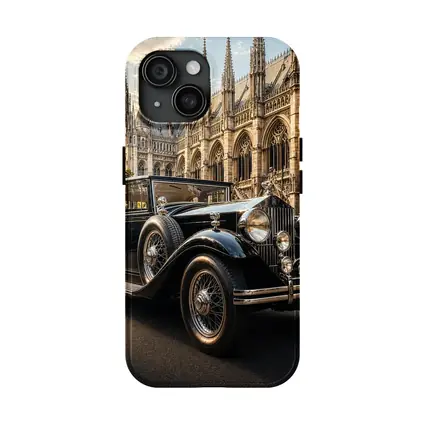 Vintage Rolls Royce Black Classic Gothic Cathedral
