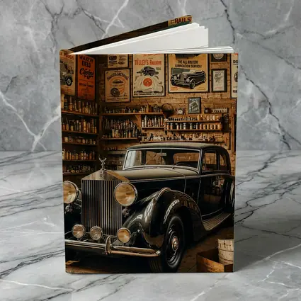 Vintage Rolls Royce Classic Garage Retro Setting
