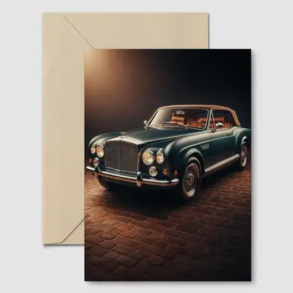Classic Bentley Convertible Dark Studio Background