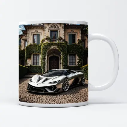 Lamborghini Sian Parked Before Grand Villa