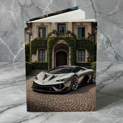 Lamborghini Sian Parked Before Grand Villa