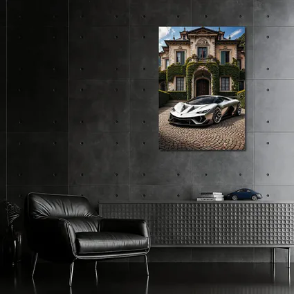 Lamborghini Sian Parked Before Grand Villa