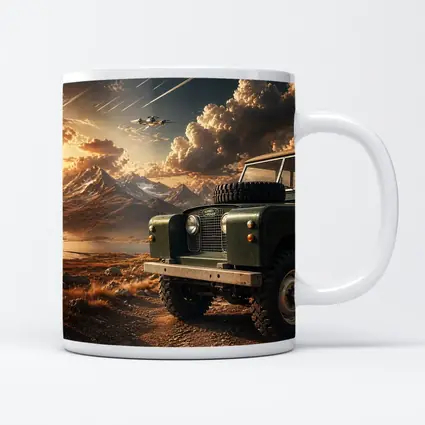 Land Rover Defender Dirt Road Mountain Sunset