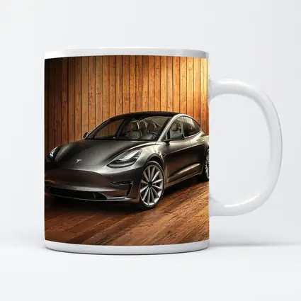 Tesla Model 3 Dark Gray Wooden Studio
