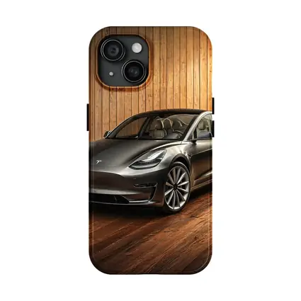 Tesla Model 3 Dark Gray Wooden Studio