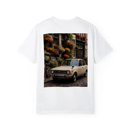Toyota Corolla Classic Car Cobblestone Street Scene
