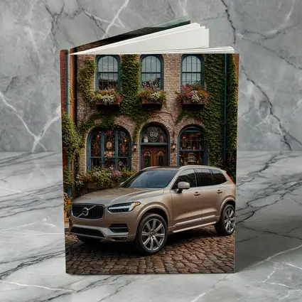 Volvo XC90 Parked Outside Ivy Covered Building
