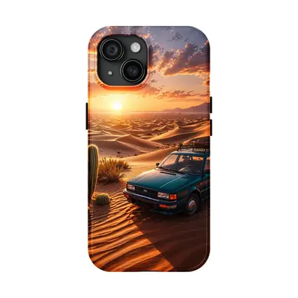 Subaru Wagon Desert Sunset Sand Dunes