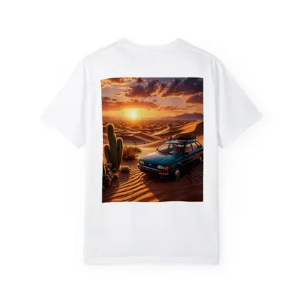 Subaru Wagon Desert Sunset Sand Dunes