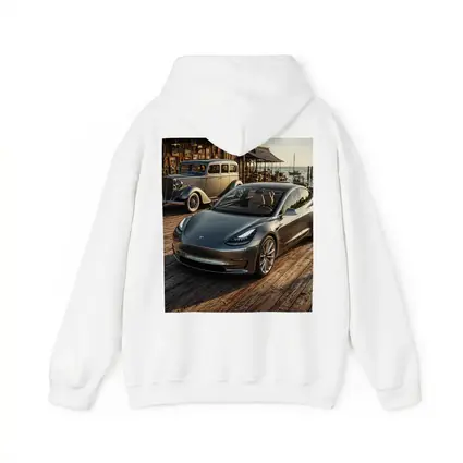 Tesla Model 3 and Vintage Car Dockside