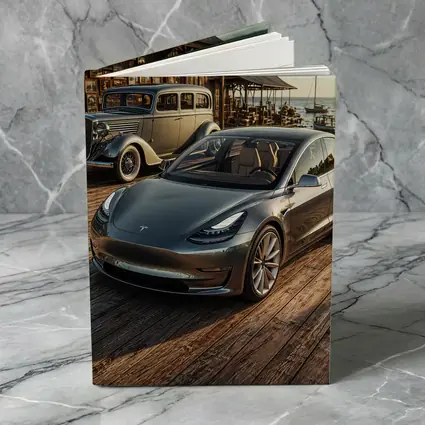Tesla Model 3 and Vintage Car Dockside