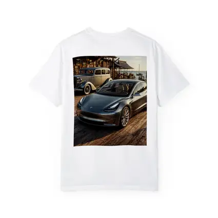 Tesla Model 3 and Vintage Car Dockside