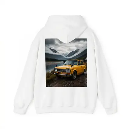 Vintage Toyota Corolla Yellow Mountain Lake