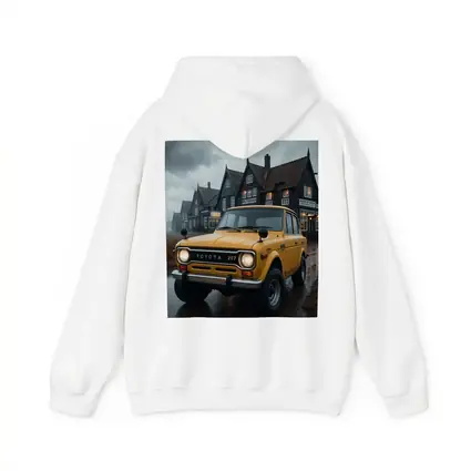 Toyota Land Cruiser Yellow Rainy Village Street