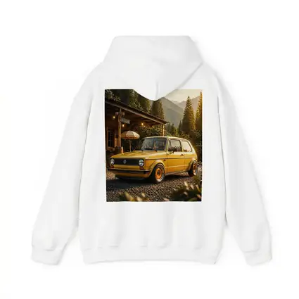 Vintage Volkswagen Golf Mk1 Yellow Mountains