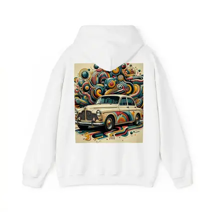 Vintage Volvo Classic Car Abstract Swirl Art