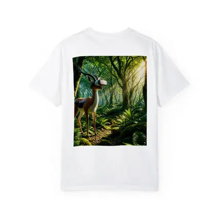 Antelope Wearing VR Headset in Forest