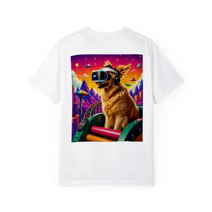Golden Retriever VR Headset Pixel Gaming World