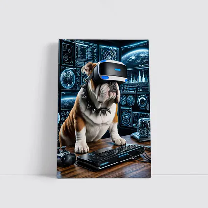 English Bulldog Gaming VR Headset Tech Setup