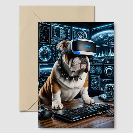 English Bulldog Gaming VR Headset Tech Setup